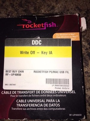 ROCKETFISG RF-UP40650 UNIVERSAL 6 ' DATA TRANSFER CABLE FOR WIN 2000 XP VISTA
