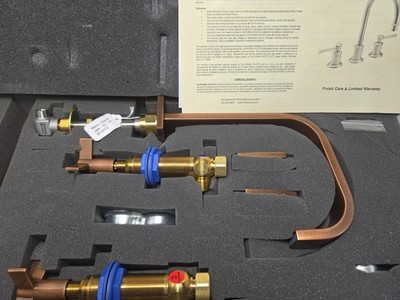CaliFaucets CF-7202-ACO 8'' WIDESPREAD LAVATORY FAUCET-dial- ANTIQUE COPPER.