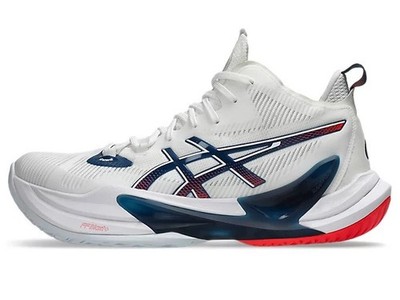 ASICS METARISE 2 1051A089 101 White Mako Blue Volleyball shoes | eBay