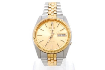 Vintage [NEAR MINT] SEIKO 5 7009-3110 Automatic Gold Silver Day