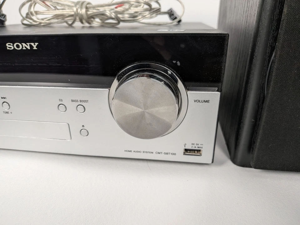 Sony Bluetooth Micro Music CD System Stereo HCD-SBT100 Speakers No Remote 0499 - Image 4 of 4