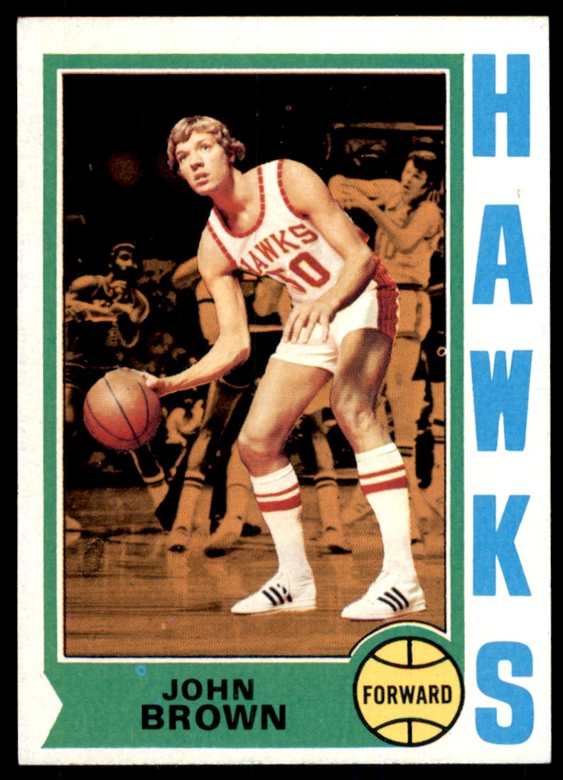 1974-75 TOPPS JOHN BROWN ATLANTA HAWKS #139 EXMT-NM