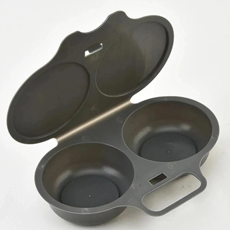 Product photo 4 of 7 — Microwave Egg Poacher Cooker 2 Eggs Steamer Breakfast Kitchen Omelette Maker