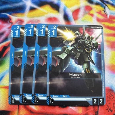 Hizack Gundam TCG GD02-013 Common x4 DUAL IMPACT playset   