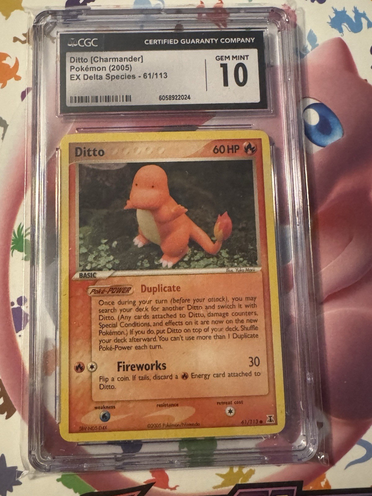 Pokemon Ditto [Charmander] EX Delta Species #61 CGC 10 Gem Mint