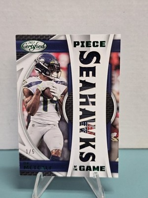 2023 Panini Certified DK Metcalf Piece of the Game Green /5 Laundry Tag #POG-55