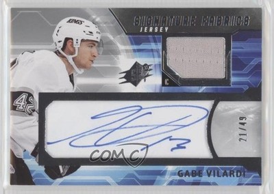 2021-22 SPx Signature Fabrics 21/49 Gabe Vilardi #SF-GV Auto 0nr3