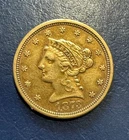 1873 Closed 3 $2 1/2 Gold Liberty Head Quarter Eagle Coin - 2.50 2.5 $2.50