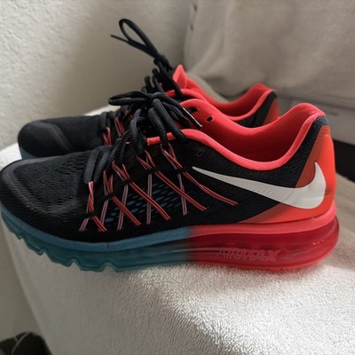 Nike Air Max 2015 Men's Size 9 Black Bright Crimson Running 698902