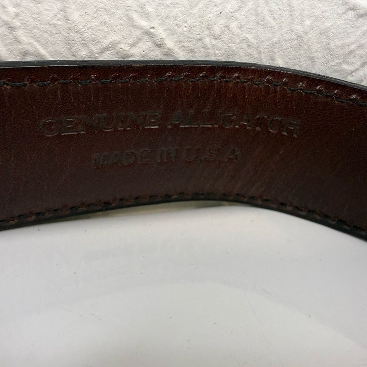 Vintage Chacon Black Alligator Belt Al Beres German Silver  display picture 1