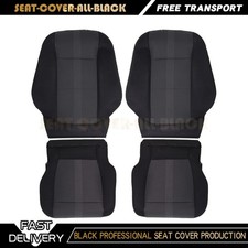 Fits 2015 - 2017 Ford F150 Xlt Crew Cab Front Bottom Top Cloth Seat Cover Black Fits 2015 - 2017 Ford F150 Xlt Crew Cab Front Bottom Top Cloth Seat Cover Black