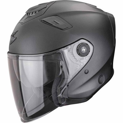 SCORPION EXO-GT Jet Solid schwarz matt perlmutt Jethelm ECE 22.06 M 57/58