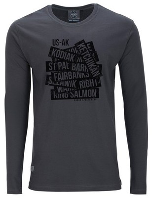 Übergrößen Longshirt AHORN SPORTSWEAR Iron Grey Kodiak schwarz 3XL-10XL