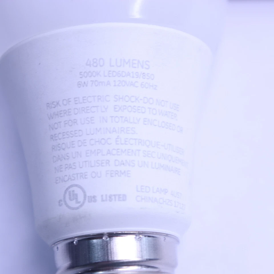 GE LED Bulb A19 Coverguard Linear Fluorescent T5 LED6DA19/850 - Image 2 of 4