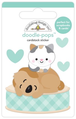 Doodlebug Doodle-Pops 3D Stickers-Best Friends - 6 Pack