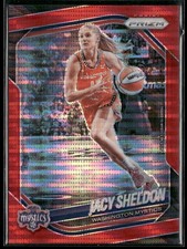 2025 Panini Prizm WNBA #113 Jacy Sheldon Red Pulsar Prizms #/299