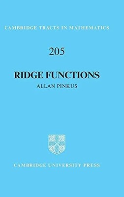 Ridge Functions (Cambridge Tracts in Buch Cambridge University Press