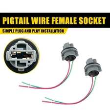 2 PCS 7440 Bulb Turn Signal Socket Connector Pigtail Harness Wire Plug Connector