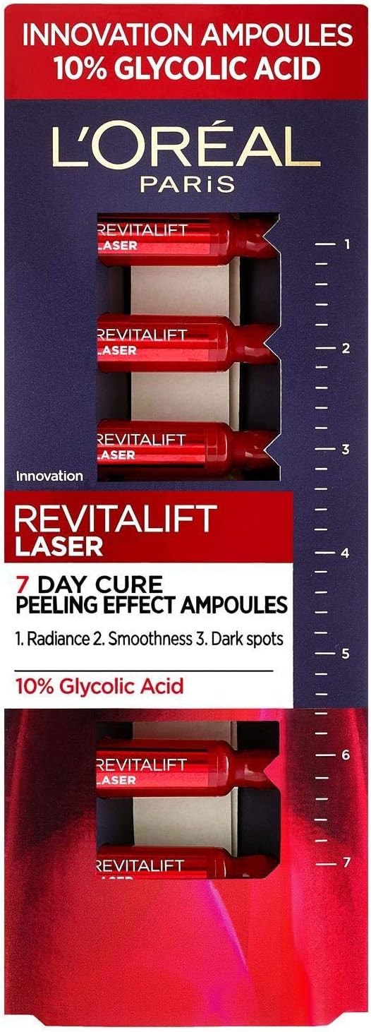 L'Oreal Paris Revitalift Laser Renew 10% Glycolic Acid Peel 7 x 1ml Ampoules