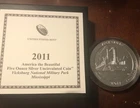 2011 P Vicksburg 5 Ounce .999 Silver  America The Beautiful Uncirculated Coin