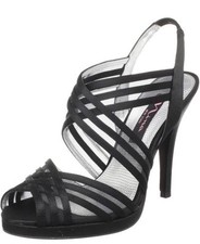 Nina New York 8M Black SIingback Open Toe 4  Heel