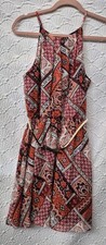 By & By M Womens Sleeveless Summer Dress With Belt Pretty Colors Nice Design  