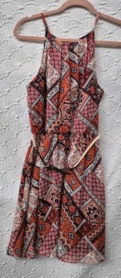 By & By M Womens Sleeveless Summer Dress With Belt Pretty Colors Nice Design  