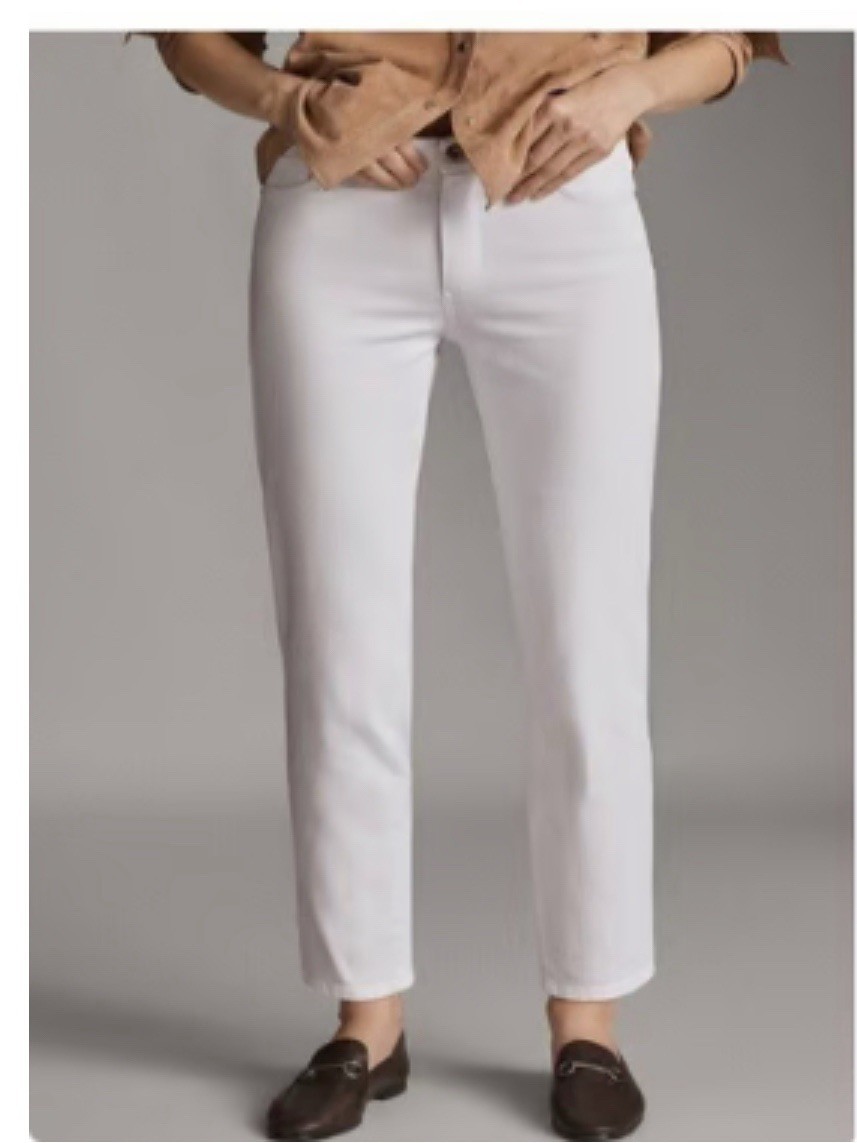 Massimo Dutti White Cigarette Fit Jeans Size 2 image 3