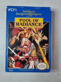 Advanced D&D: Pool of Radiance (Nintendo NES) CIB Complete Box Manual Reg Card