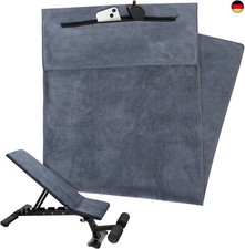 Fitness Handtuch mit Reißverschluss Tasche, 120x50cm Saugfähiges Sporthandtuch M