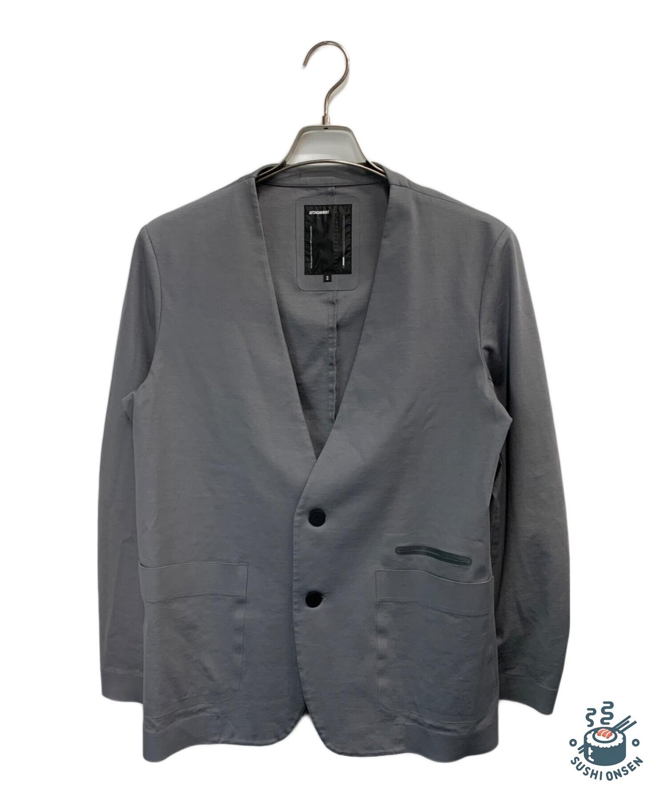 ATTACHMENT Cotton Compressor Collarless Jacket Si… - image 1