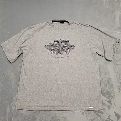 Sean John Shirt Men 3X Gray Script Logo Graphic Tee Y2K Hip Hop Streetwear Baggy