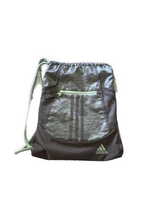 Adidas Alliance II Sackpack Jersey Grey and Pulse Lime Green Drawstring Bag