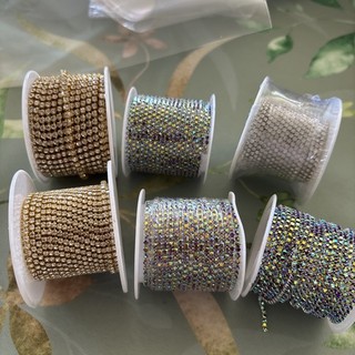 6 Reels of Assorted Colour and Sizes Diamonte Rhinestone (L)