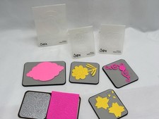 Sizzix Sizzlits Embosslite Lot Of 8 Label Flower Corner Butterfly Pear Owl