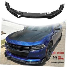 Front Lip Compatible with 2015-2023 Dodge Charger Speed Style Front Gloss Black