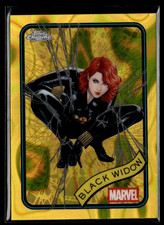 2025 Topps Chrome Marvel Yellow Lava #129 Black Widow