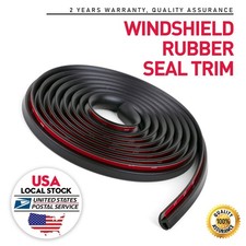 3m Black Rubber Seal Strip Trim For Car Front Windshield Plastic Panel-hood