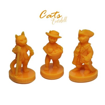 ORANGE Cats 8pcs Everdell Newleaf Expansion Unofficial Upgrade, Frog, Rabbit