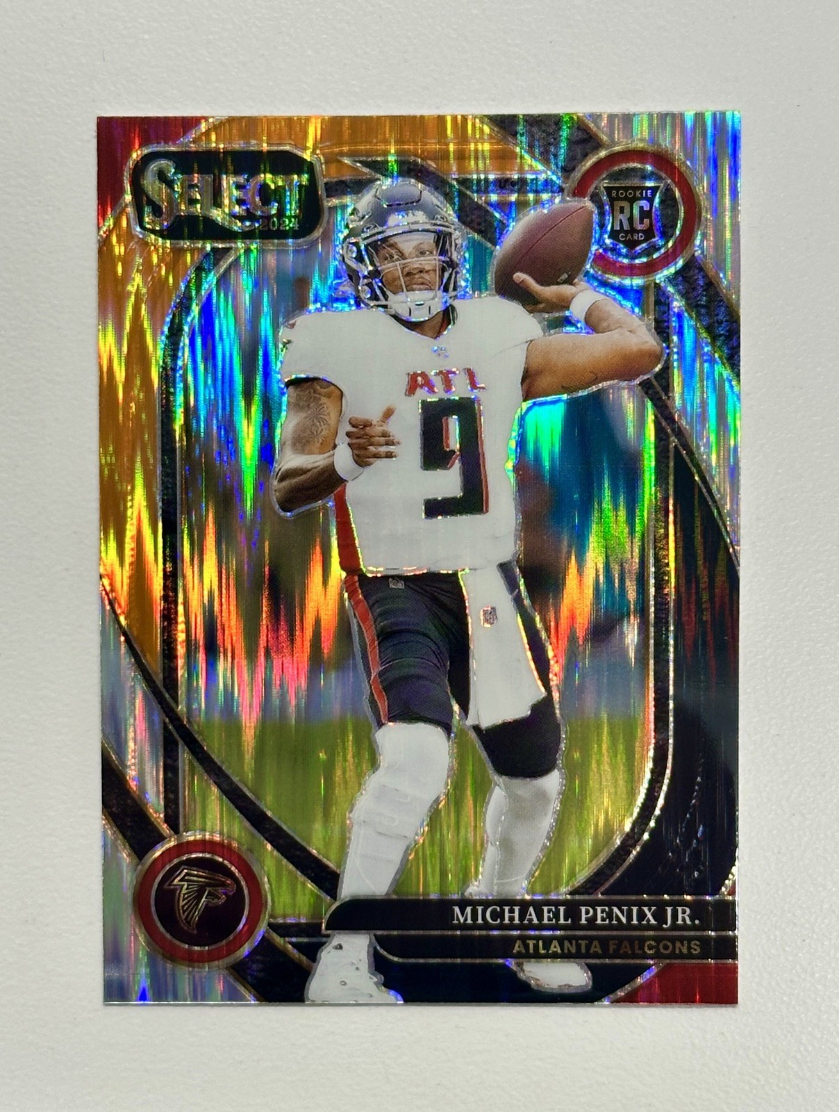 2024 Select Michael Penix Jr. Club RC Black & Orange Prizm Shock #235 Falcons 🔥