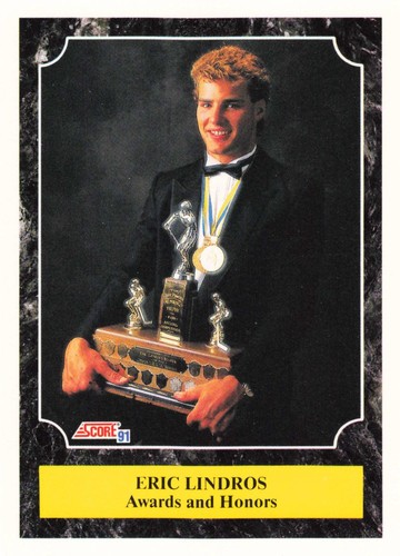 Eric Lindros [Awards & Honors] #355 1991 Score American card