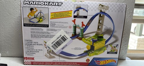 Hot Wheels Mario Kart Circuito Slam Track con Mario Standard Kart - MATTEL ~ NUEVO - Imagen 2 de 2