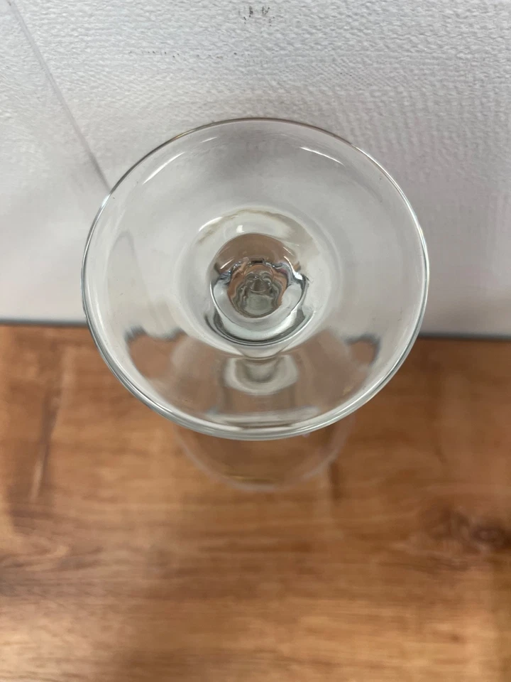 Juego de 2 copas de vino LIBBEY Winter Wonderland Tree grabadas con tallo vintage Foto 4 de 4