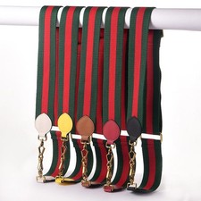 Purse Strap No Brand For Gucci 1955 Gucci Horsebit Red Green Replacement Strap