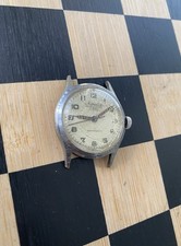 Orologio militare meccanico uomo 17J vintage Minerva epoca WW2 per ricambi/riparazione