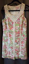 Vestido recto Lilly Pulitzer MACFARLANE talla 10 Hotty Forgot My Trunks Elephant