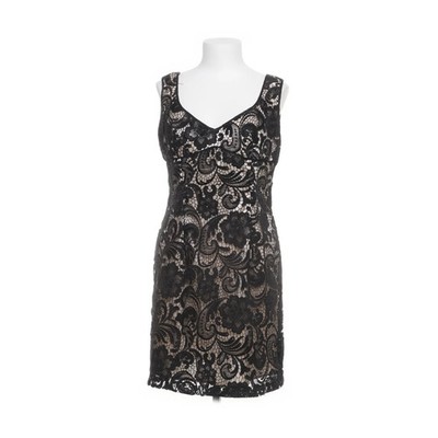 Aftershock, Cocktailkleid, Größe: L, Schwarz/Beige, Polyester, Paisley #bIv