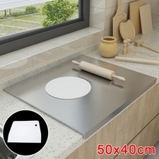 Stainless Steel Cutting Chopping Board Dough Board Meat Bread Kitchen Worktop