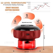 Smart Vacuum Cupper Body Cupping Scraping Massager Electric Heated Suction Cup D