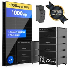 Balkonkraftwerk mit Marstek Venus A - 1000Wp/bis zu 12,72kWh - Mini-PV-Anlage